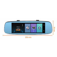 ADAS 4G Car DVR 7.86" Rearview Mirror Android 5.1 with Two Camera Dual Lens Car Assist Dash Cam Registrar